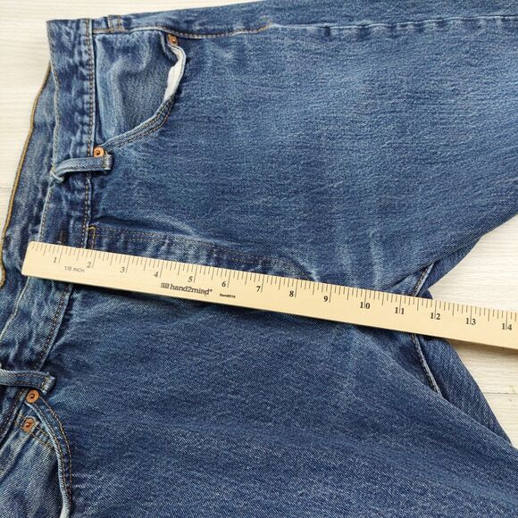 Levis 501 XX Jeans Mens 34x30 Button Fly Straight Fit Blue Cotton Workwear - Picture 8 of 10
